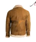 Men Brown B3 Shearling Leather Jacket