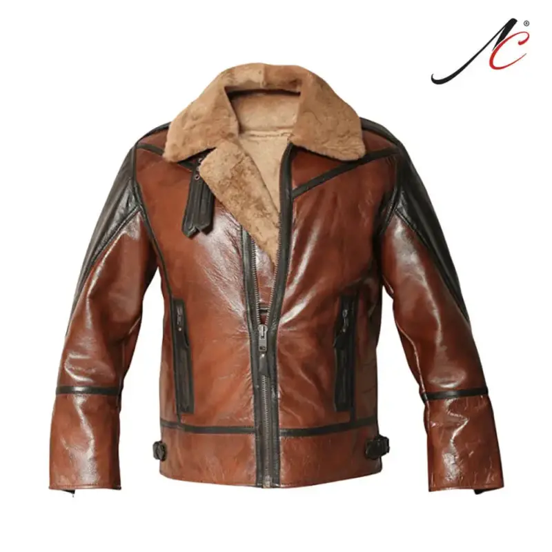 Bomber-Real-Shearling-Sheepskin-Leather-Flight-Aviator-Jacket