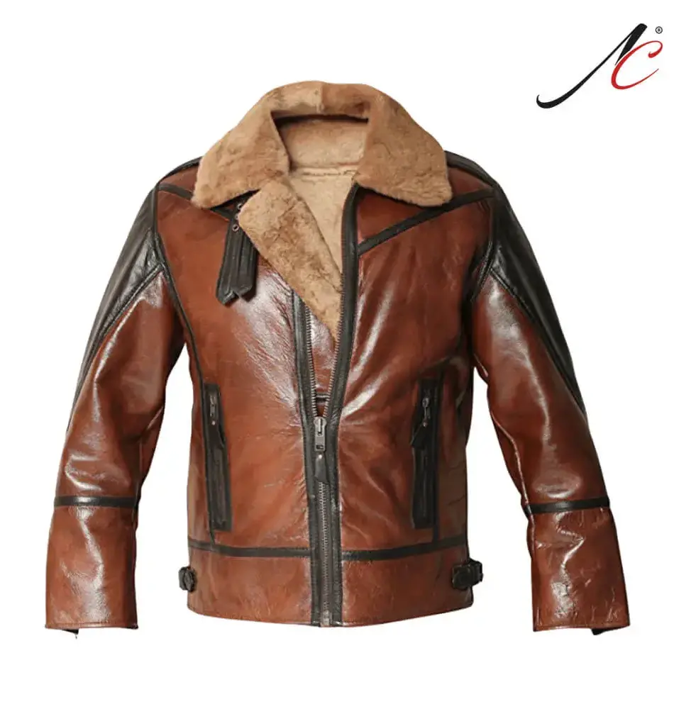 Bomber-Real-Shearling-Sheepskin-Leather-Flight-Aviator-Jacket