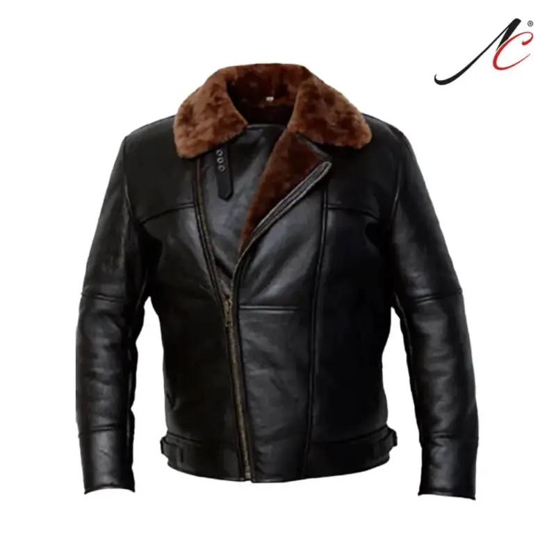 Men's Genuine Shearling Sheepskin Leather jacket