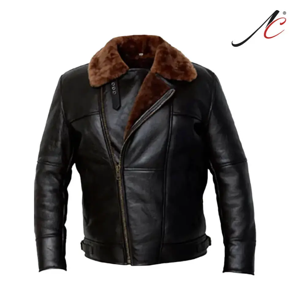 Men's Genuine Shearling Sheepskin Leather jacket