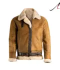 Men Brown B3 Shearling Leather Jacket
