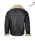 Men's B3 Real Sheepskin Shearling Fur Bomber Leather Jacket