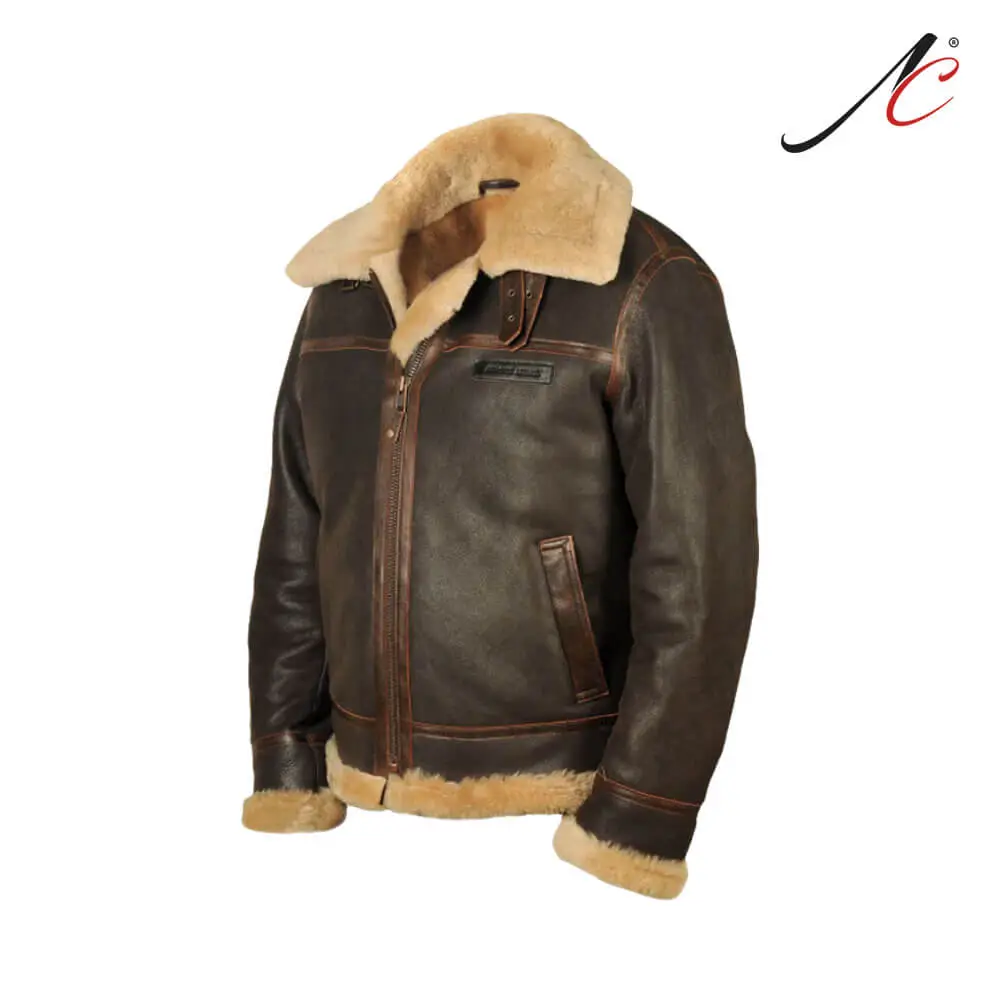 Mens B3 Sheepskin bomber Shearling Jacket