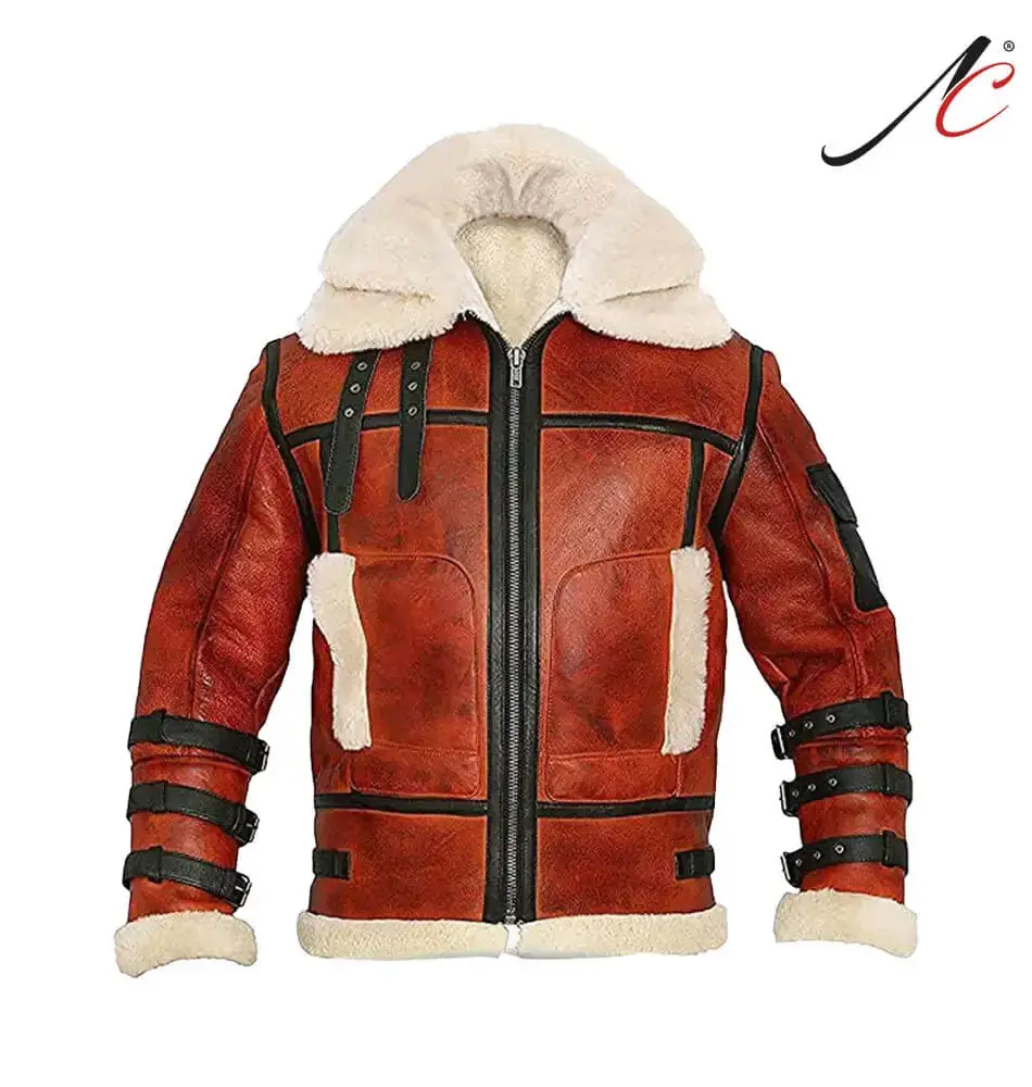 Men's High Quality Aviator B3 Leather bomber jacket