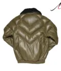 V-Bomber Khaki Leather Jacket