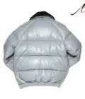 V-Bomber Light Grey Leather Jacket