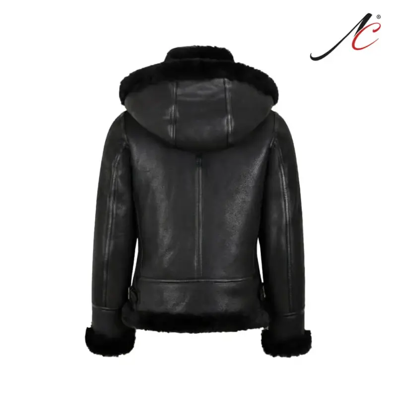 Women's B3 Bomber Hooded Classic Shearling Jacket