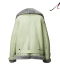 Women's Faux Leather Jacket Shearling Fur Aviator Biker Jacket Winter