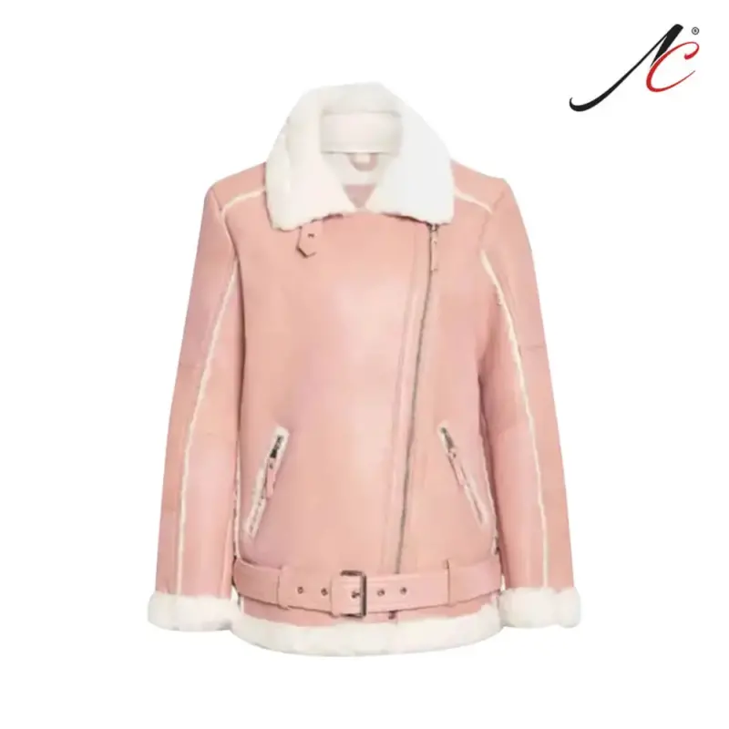 Women’s Rose Blossom Shearling Leather Jacket