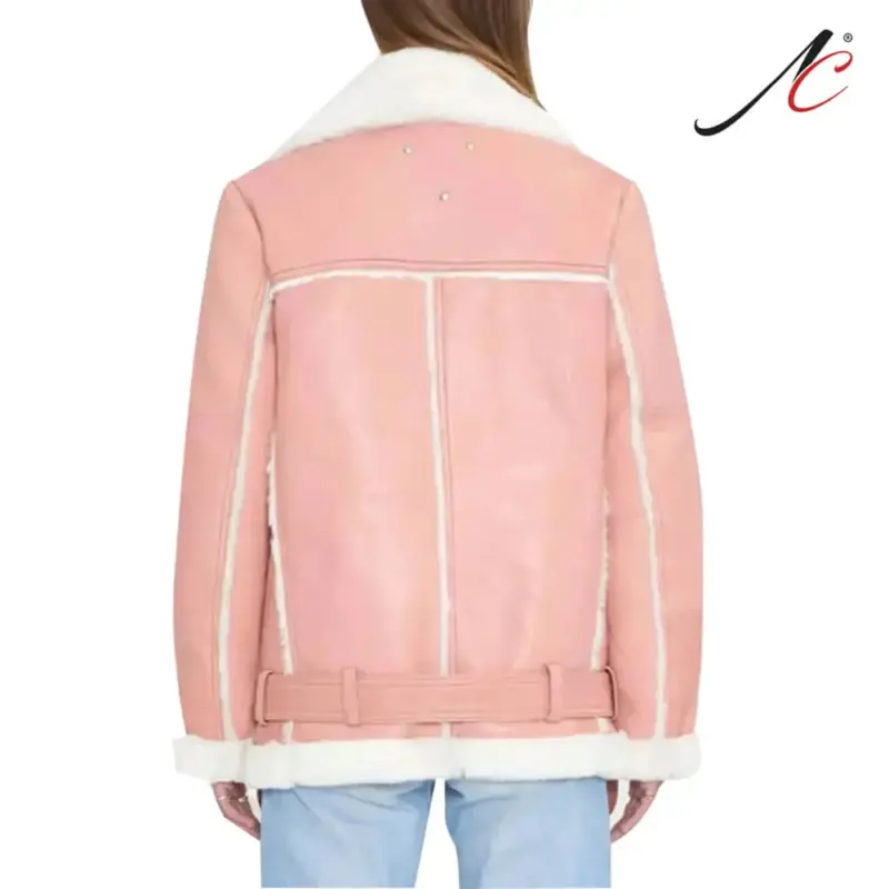 Women’s Rose Blossom Shearling Leather Jacket