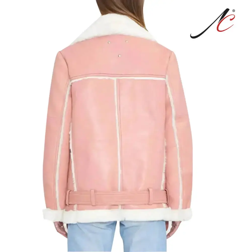 Women’s Rose Blossom Shearling Leather Jacket