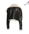 Women's Shearling genuine leather jacket vintage