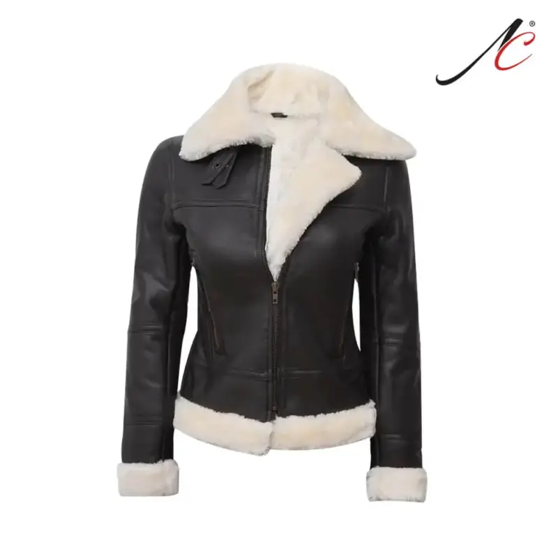 Women's Stylish Brown Fur Fashion Jacket