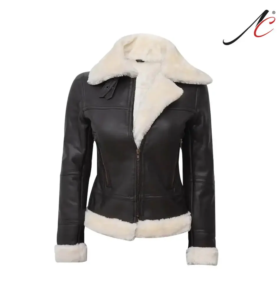 Women's Stylish Brown Fur Fashion Jacket